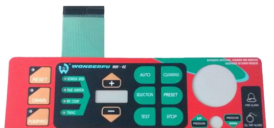 Alkali Proof Push Button Membrane Switch , 3M468 Metal Dome Membrane Switch