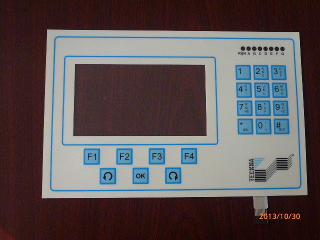 Electrical 19 keys Dull Polish Flexible Membrane Switch Touch Panel with LCD Screen