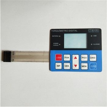 PET Film Overlay Touch Screen Membrane Switch Panel With IIC Interface